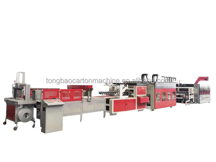 Automatic Folder Gluer Inline Corrugated Box Flexo Printing Machine with 1200mm Width
