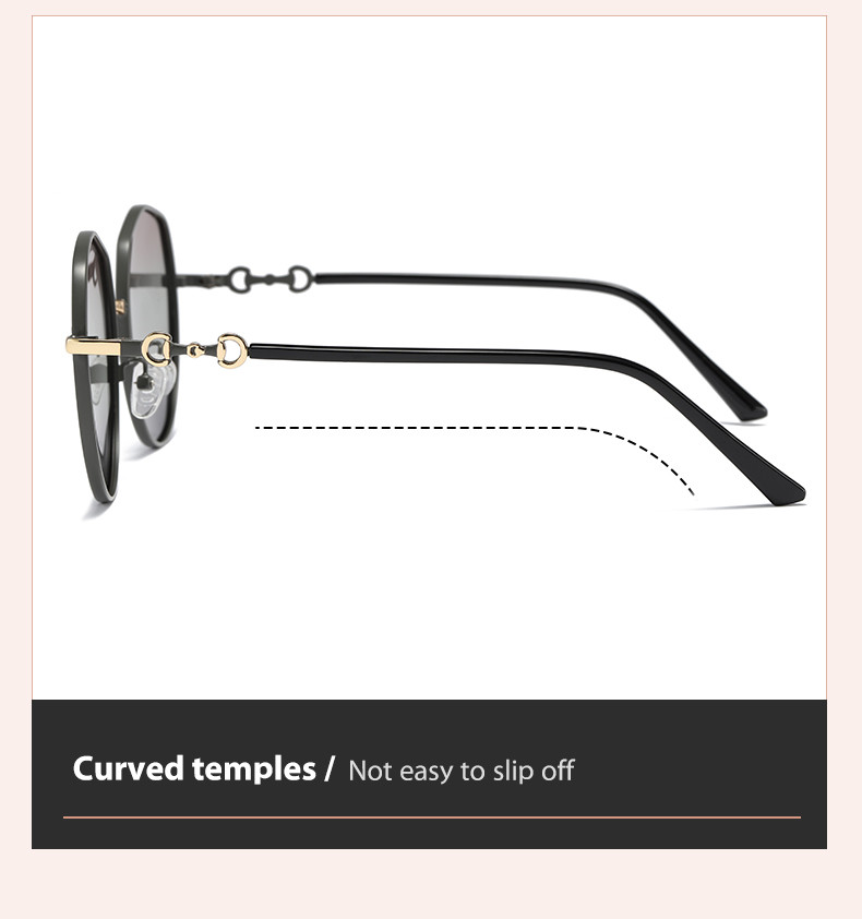 Female Round Metal Sunglasses Anti UV Lightweight Durable Longevity