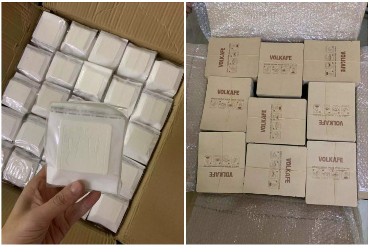 Heat Seal Biodegradable Japanese Filter Coffee Bags With Valve