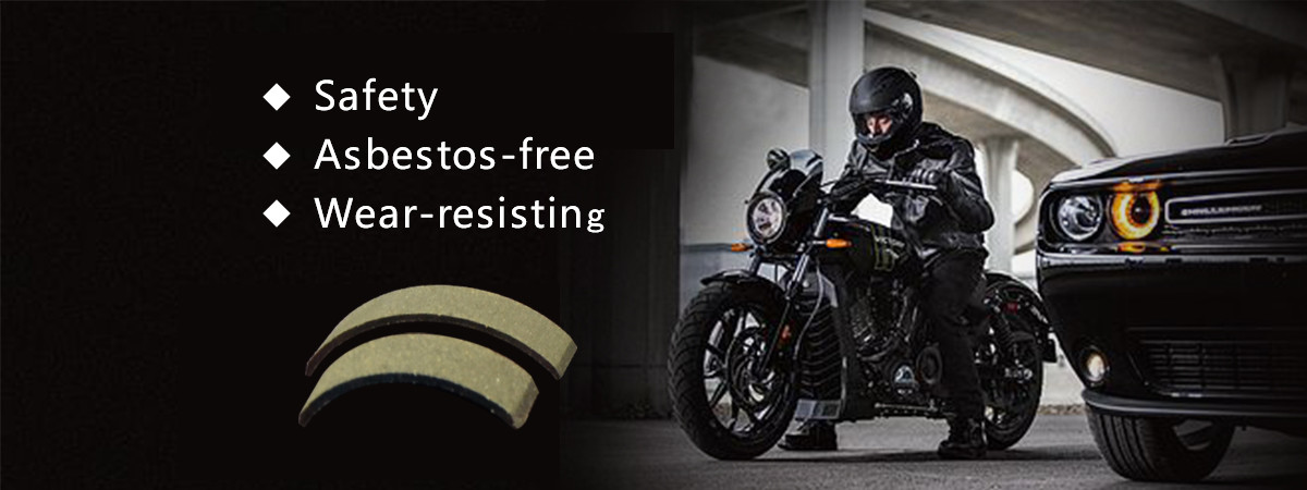 Dark Grey Motorcycle Brake Linings Wear Resistance NAO Matellic Material