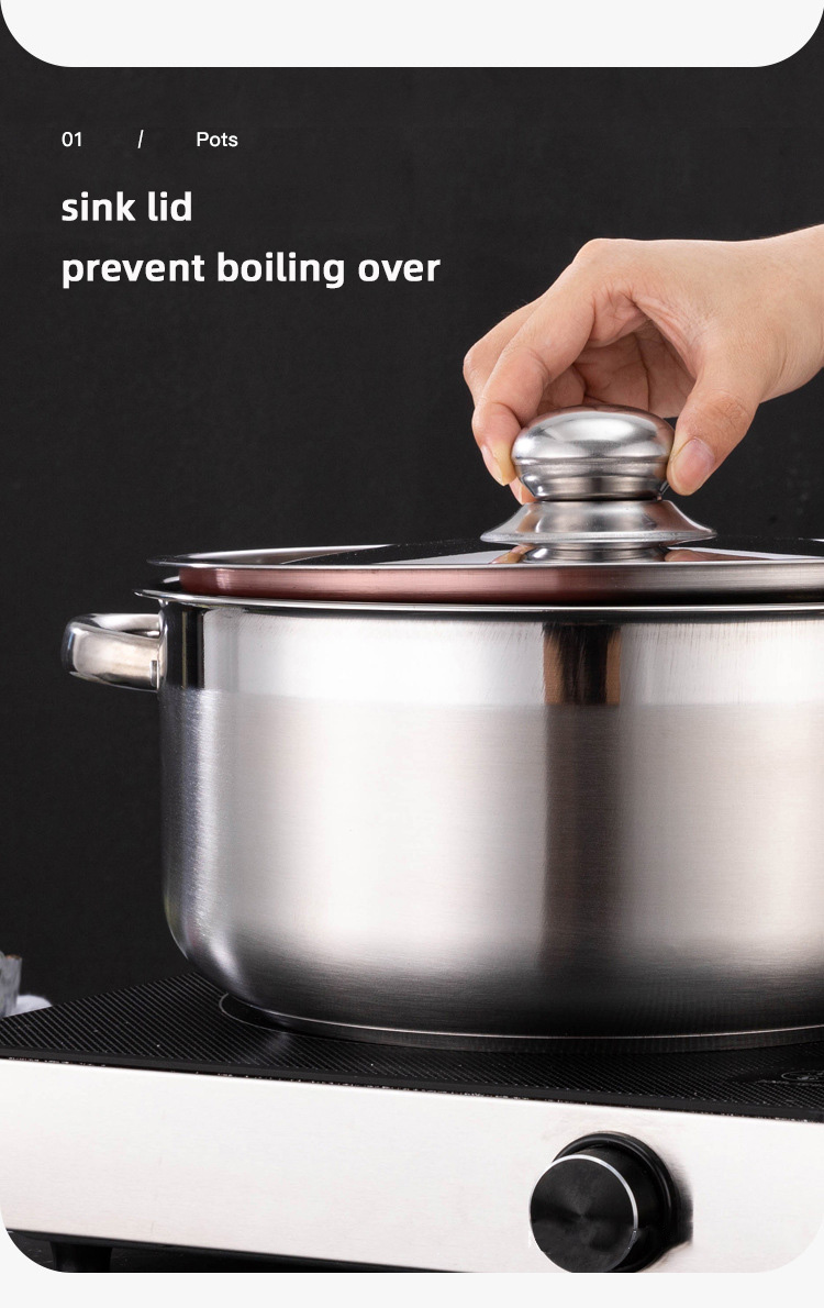 Hot Selling Kitchen Cooking Pot Set Stainless Steel Soup & Stock Pots Cookware Cooking Soup Pot Set