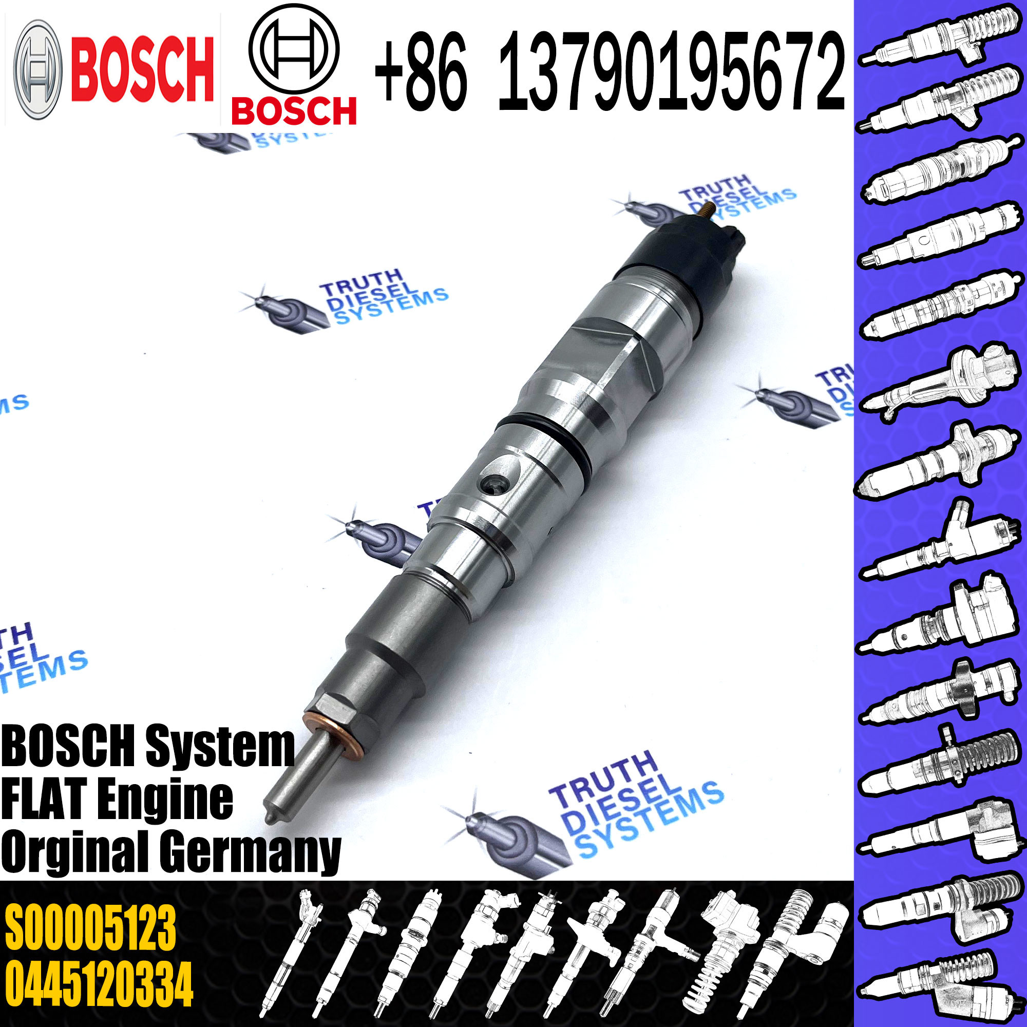 Diesel Fuel Injection Nozzle 0 445 120 344 Common Rial Injector 0445120334 S00005123 With High Quality For WEICHAI