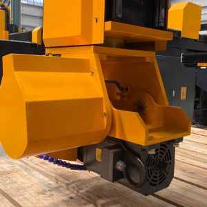 4-Axis CNC Stone Cutter with High Precision Linear Guide and 0-85° Worktable