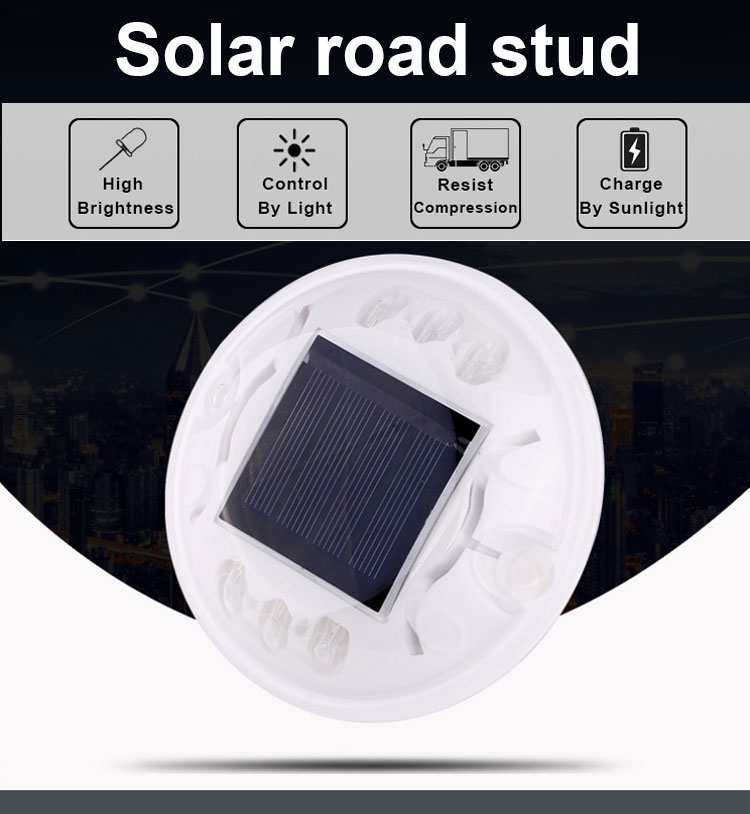 Roadway Safety Solar Plastic Cat Eyes Reflective Road Stud with Multiple LED Colors