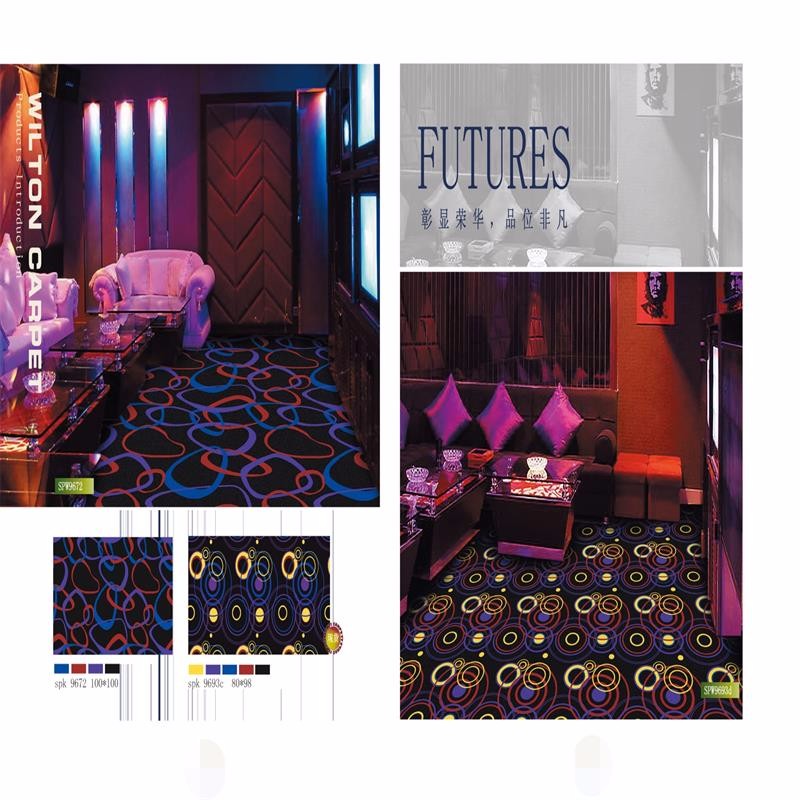 China factory bright color printed 3D carpet for club