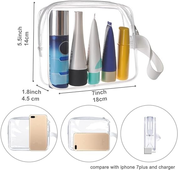 Durable Ecofriendly Waterproof Clear Toiletry Bags With Zipper