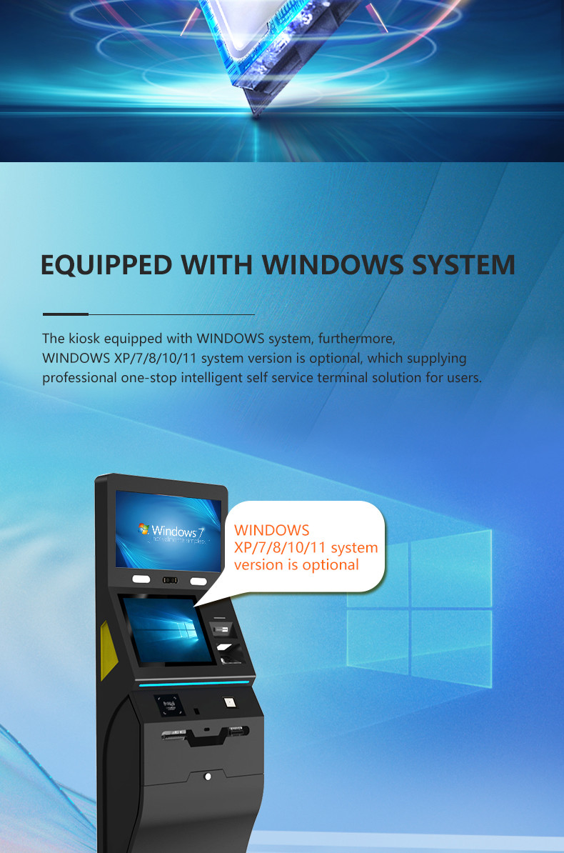 Android Windows Hotel Terminal Multifunction Self Service Kiosk