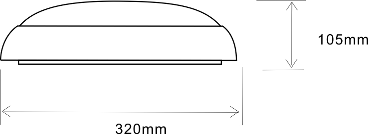 8W CE certificated surface mounted led emergency ceiling lamp