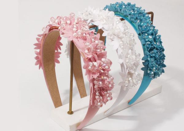 New hair accessories Baroque imitation crystal flower pink headbands fashion