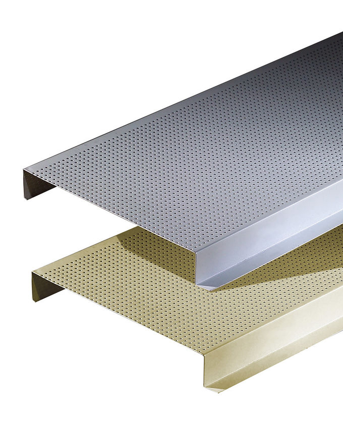 Powder Coated Metal Aluminium Slat Strip False Ceiling For Office Building Heat Insulation 1