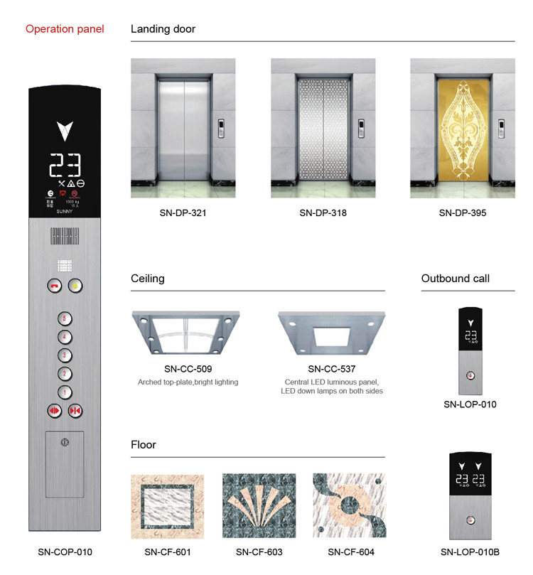 Vertical Cargoes 1.0m AC 1000kg Industrial Freight Elevator Lift