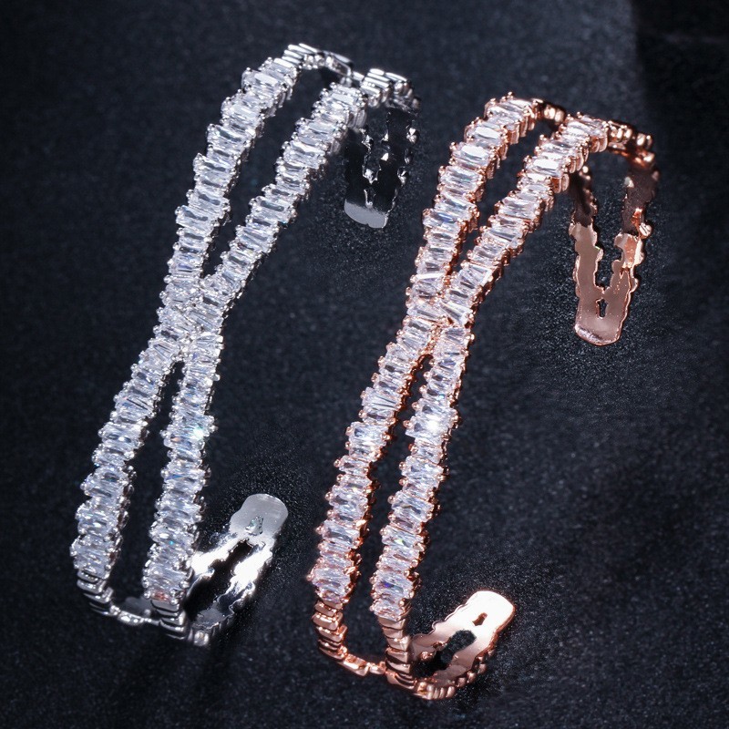 Various Shaped Bracelet Geometric Bezel Cubic Zirconia AAAA CZ Tennis Bracelet Classic Fashion Women Bangle Jewelry