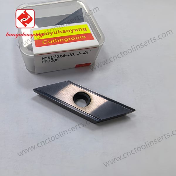 Quality CNC Milling Insert, Chamfering Cutter with PVD Coating HYKC22X4-R0.4-45° HYB208, Suitable for Difficult-to-Machine Materials Excluding High-Temperature Alloys for sale