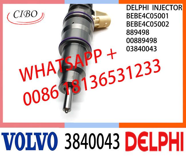 Common Rail Fuel Diesel Injector BEBE4C05001 BEBE4C05002 3840043 889498 03840043 E1 for VOL TRUCK 9.0 LITRE MARINE
