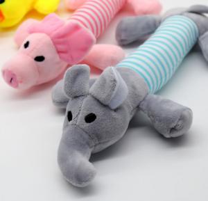 High Safety Animal Plush Toys Dog Tooth Grinding Stripe Pig BB Stick Manufactures