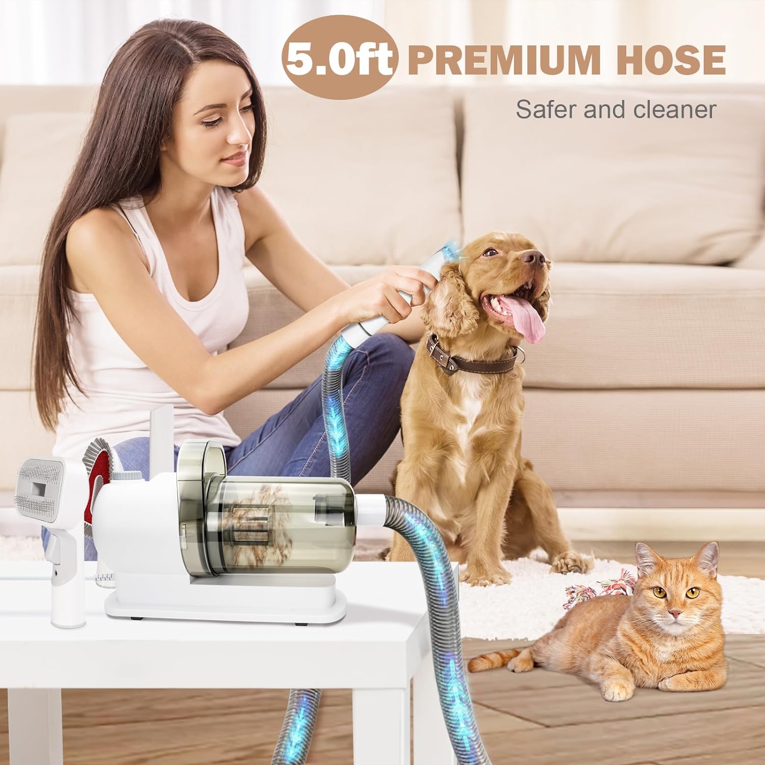 Hand Held Installation Professional Pet Cleaning Grooming Products Dog Cat Hair Vacuum Cleaner Kit