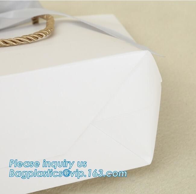 Flower carrier bag with different color customized pot plants kraft paper bag with handle,stamping logo fancy paper flow