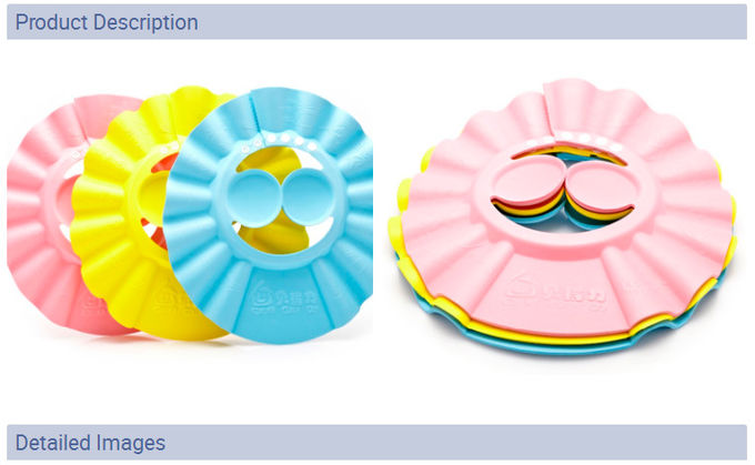 Safety Product Baby Shampoo Cap With Ear Cover / Adjustable Baby Shower Hat