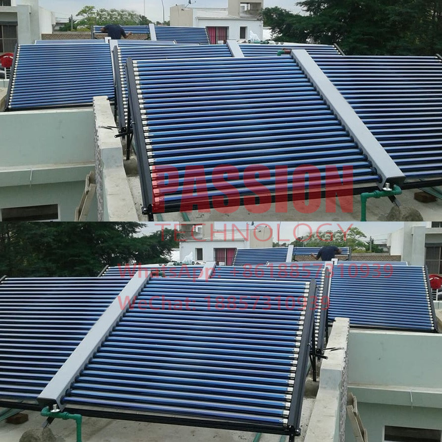 2000L Hotel Solar Water Heater Galvanized Steel Vacuum Tube Sun Heat Collector