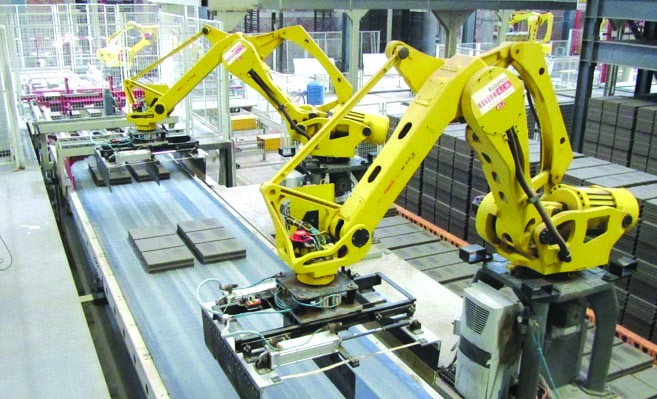 500KG Robot Brick Stacking Machine Automatic Clay Brick Manufacturing Plant