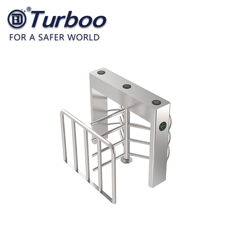 Access Control Half Height Turnstile / SUS 304 Stainless Security Turnstile