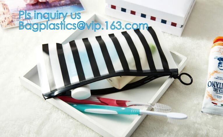 Zip lockkk bag with handle & slider, reclosable pvc clear plastic slider Zip lockkk bag, Reusable slider white small nylon cle