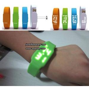 Cheapest colorful LED wach, LED mirror watch for young