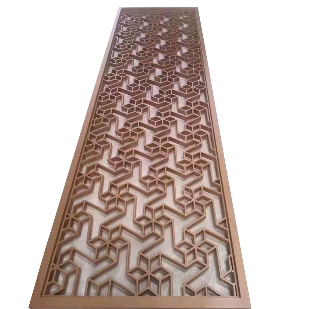 Waterproof laser cut brass screens metal room divider