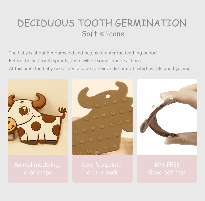 Food Grade Safe Silicone Baby Teether Eco Friendly For Toddler