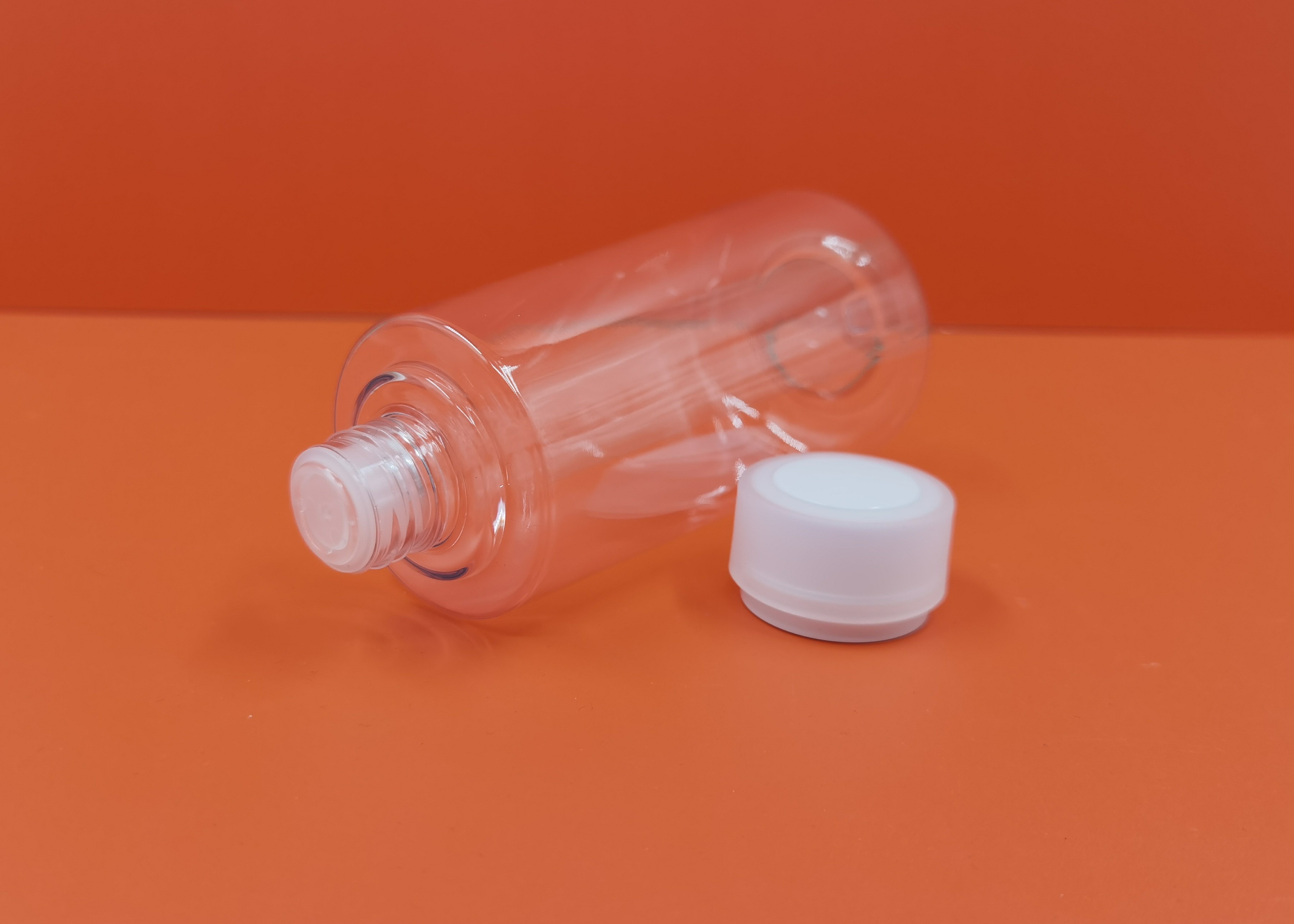 Transparent Plastic Cosmetic Bottles Skin Fresher With White Cap 200ml 350ml