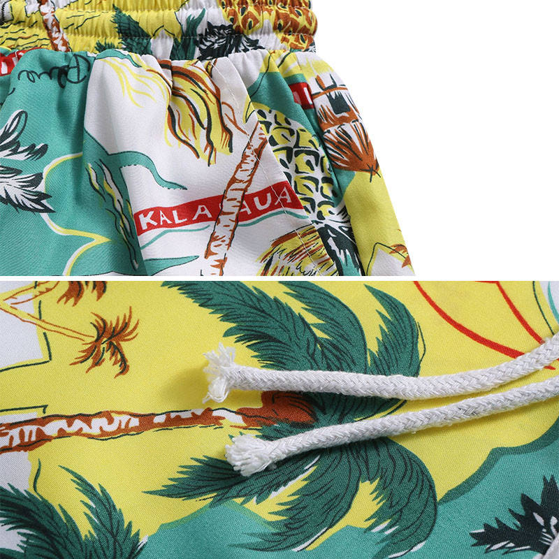 Summer Casual Pants Hawaiian Straight Tube Plus Size Men