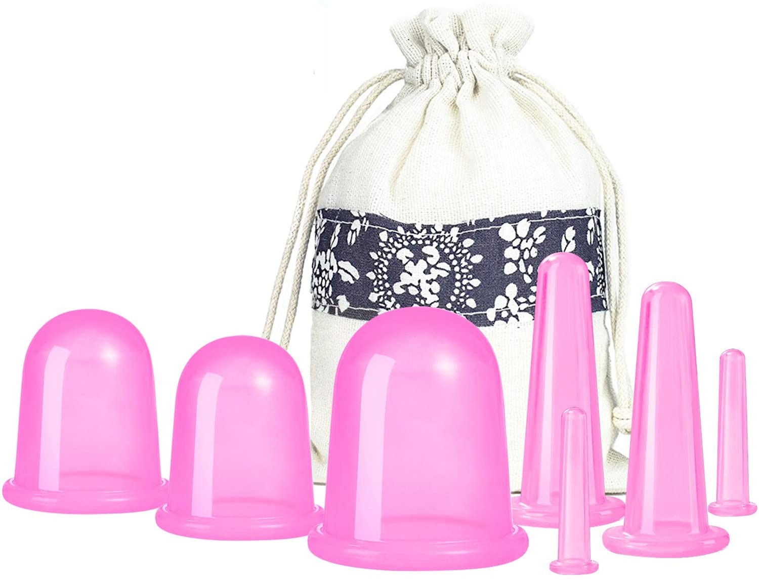 4 Pcs Anti Cellulite Cup Medical Soft Cups Silicone Cupping Jars Facial Massager