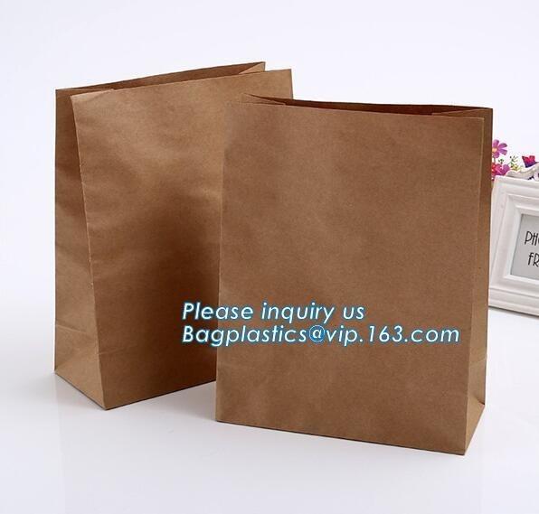 nature brown Kraft bread packaging paper bags,Brand paper bag machine making