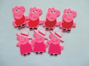  Funny 3d Cartoon Pig Shape Rubber Fridge Magnet PVC In Pink Color , Best Tourist Fridge Magnet Soft PVC Manufactures