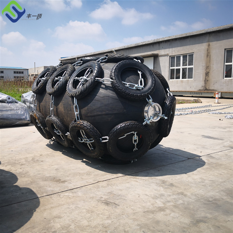Black Natural Rubber Pneumatic Rubber Fender With Pressure Of 50 Or 80 Kpa