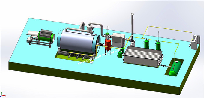 Complete Automatic Used Tyre Waste Tire To Energy Pyrolysis Recycling Plant