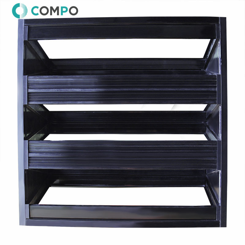  Custom W Cell Plastic Air Filter Frames Glass Fiber for H14 V Bank HEPA Filter Manufactures