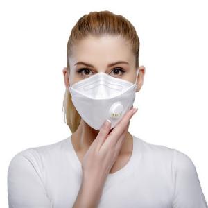 China White Breathable FFP2V N95 Dust Mask / Disposable N95 Mask For Convenient Usage on sale