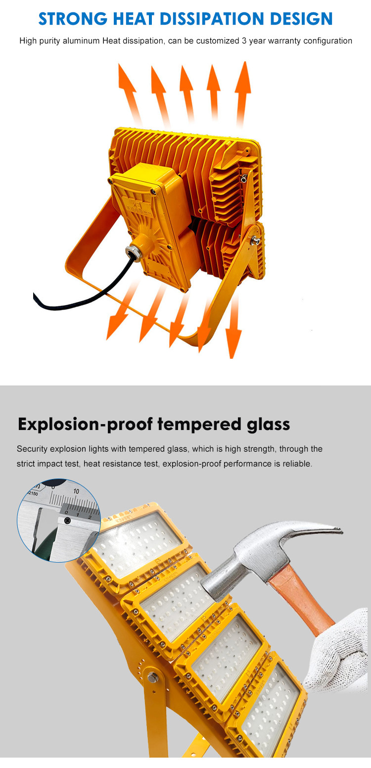 400W led Hazardous Explosion Proof Flood Light Fixtures For Mining ODM