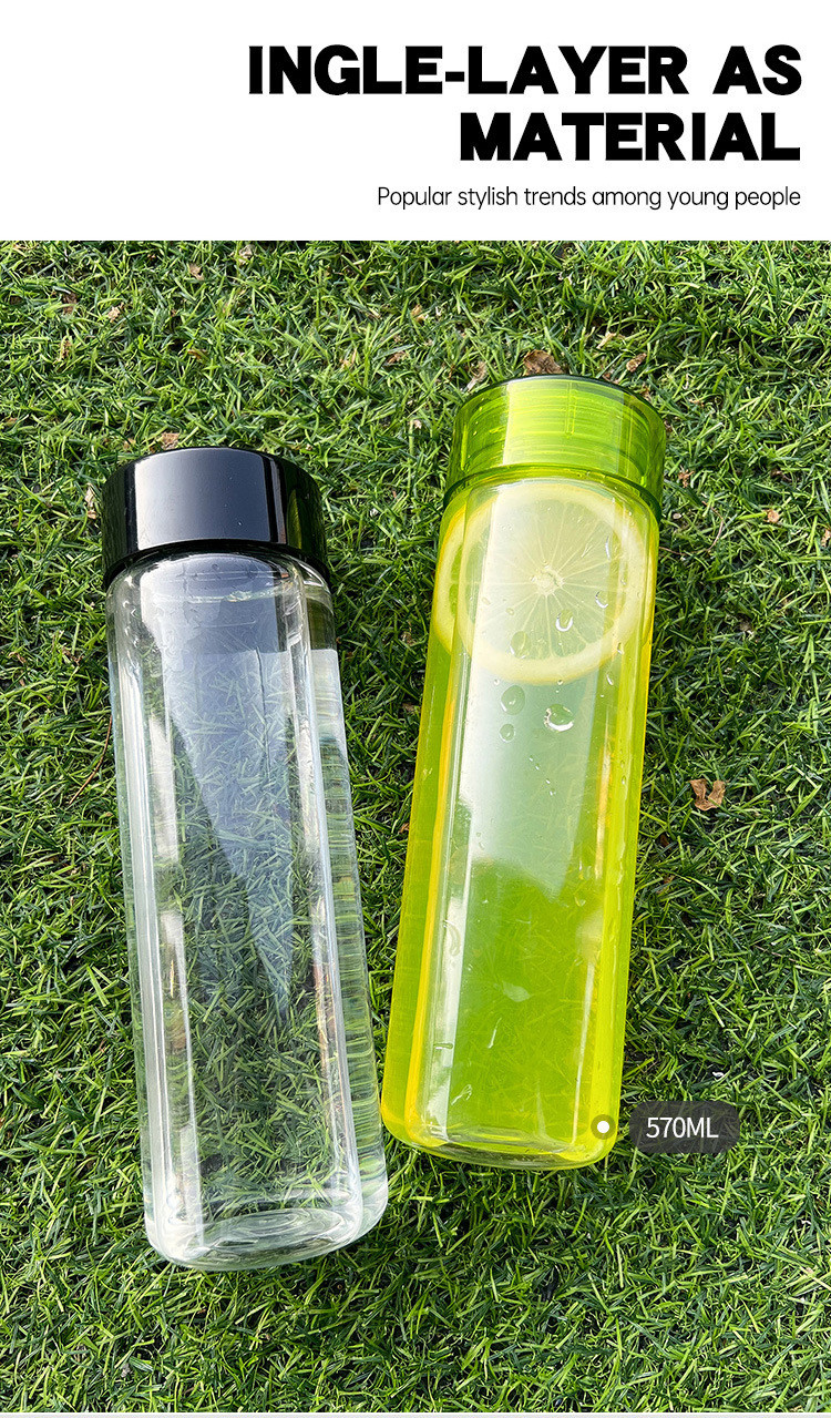 Recycled Portable Eco Friendly RPET Water Bottles 600ml Plastic Water Bottle Personalised Environmental ProtectionWith GRS Certification