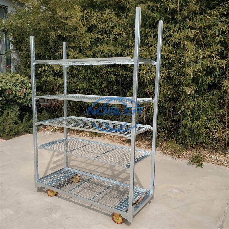 Greenhouse Metal Dutch Danish Flower Trolleys Cart for Display Transport