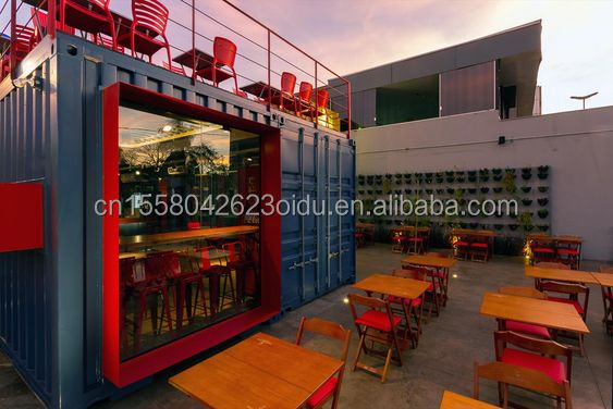 Flat Pack Container Hotel Modular Tiny Movable Shipping Portable Homes 2 Bedroom Living Container Restaurant Container Homes