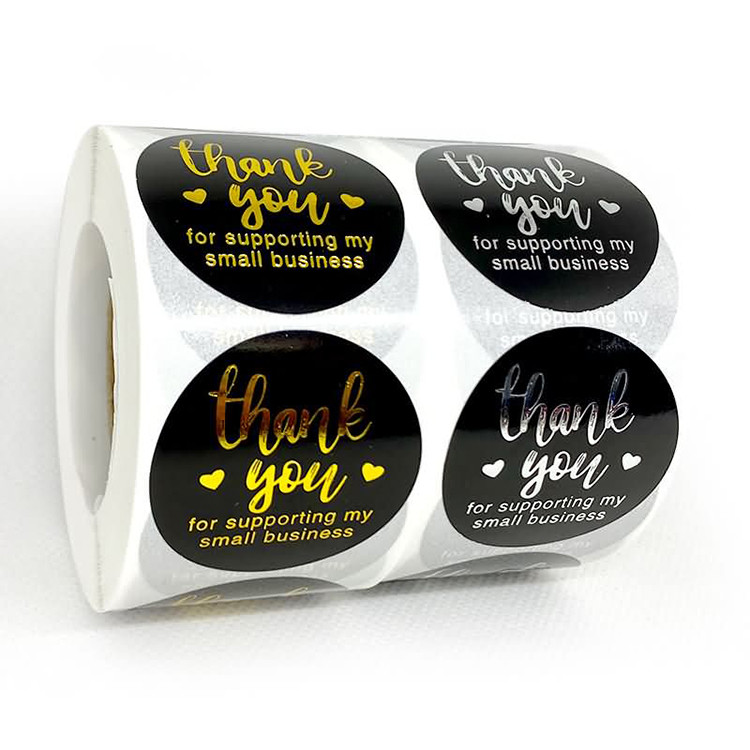 Round 5cm Diameter Gold Foil Stickers Weather Resistant UL approved