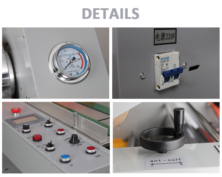 Steel Roller Dia200mm Book Lamination Machine , 160C Paper Roll Lamination Machine