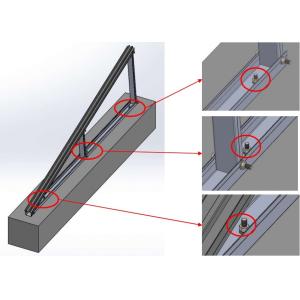 China Structure home system solar panel Ballasted Solar Mounting Systems solar mounting roof rail   home system on sale