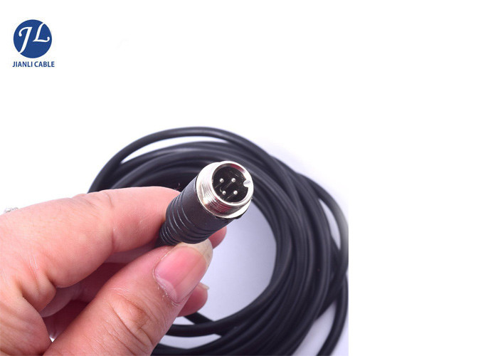 Waterproof IP67 Aviation 4 PIN 12MM Male To Male Cable For Heavy Duty Vehicles Camera