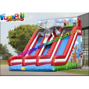 EN14960 Commerical grade inflatable slide , elephant inflatable dry slide with