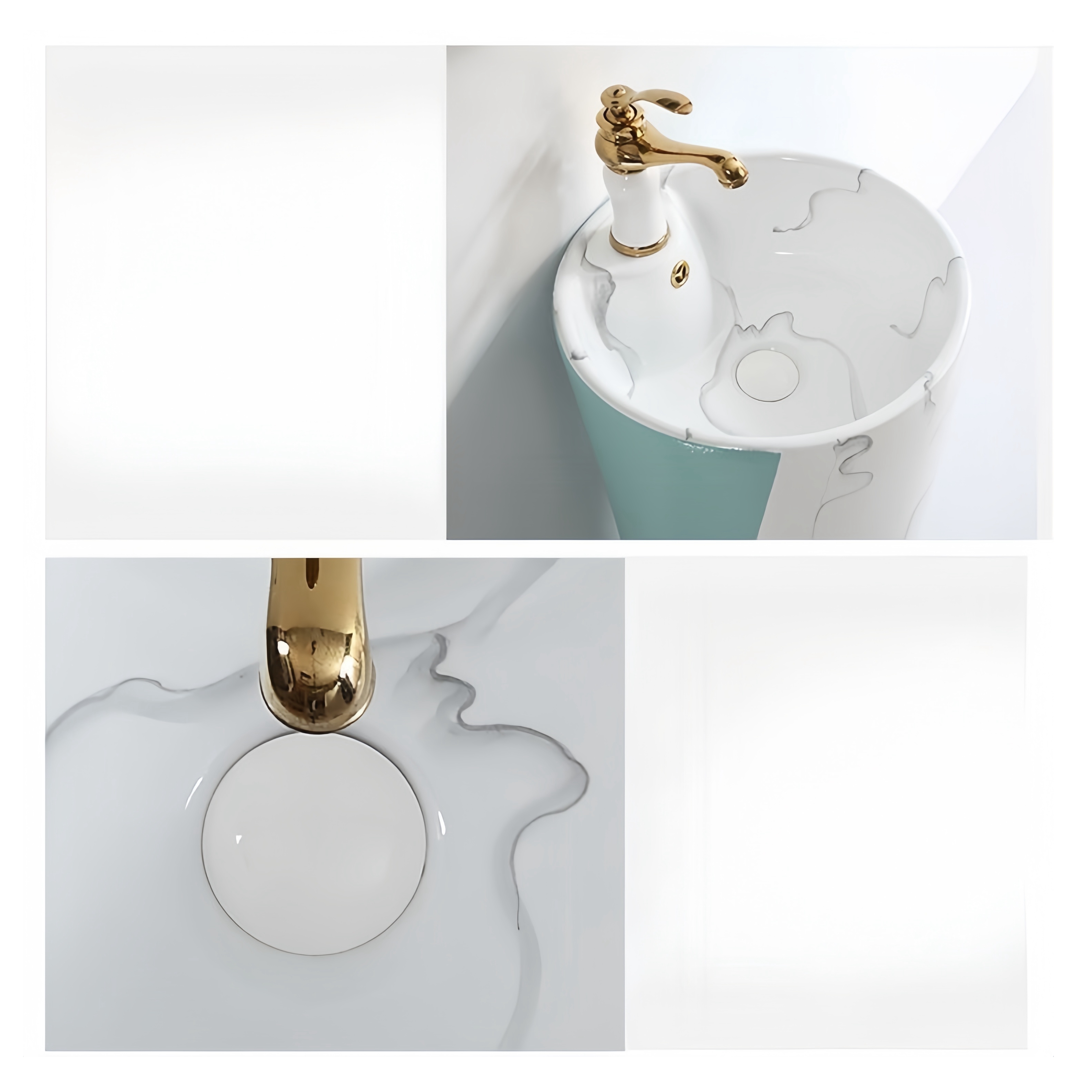Small Round Ceramic Basin European Style Bathroom Sink for Home Hotel or Restaurant