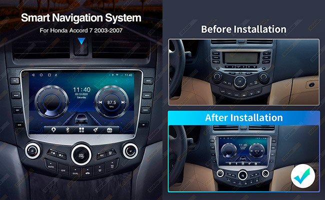 2003-2007 Honda Accord Stereo Accord7 Double Din Car Stereo With Navigation QLED