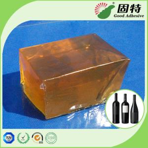 China Red Wine Bottle Label Hot Melt Glue Adhesive Tape , Yellowish and transparent block Hot Melt Glue Adhesive like Henkel on sale